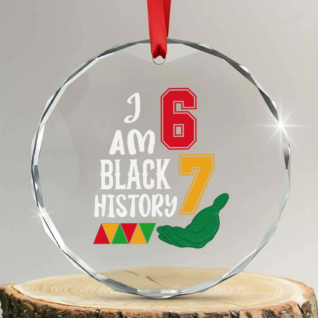 Funny Six Seven African American Crystal Glass Ornament Black History Month