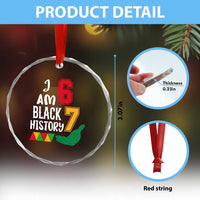 Funny Six Seven African American Crystal Glass Ornament Black History Month