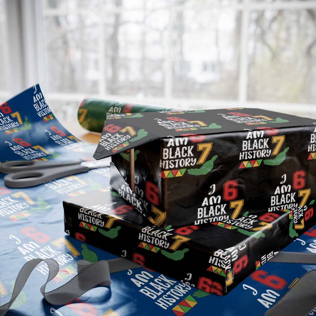 Funny Six Seven African American Wrapping Paper Roll Black History Month