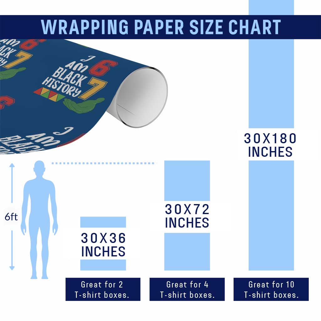 Funny Six Seven African American Wrapping Paper Roll Black History Month