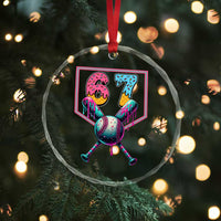 Funny Six Seven Baseball Drip Crystal Glass Ornament Number 67 Meme Drippy Bats - Wonder Print Shop