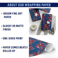 Funny Six Seven Bruh Valentines Day Wrapping Paper Roll Six Seven Dabbing Heart