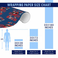 Funny Six Seven Bruh Valentines Day Wrapping Paper Roll Six Seven Dabbing Heart