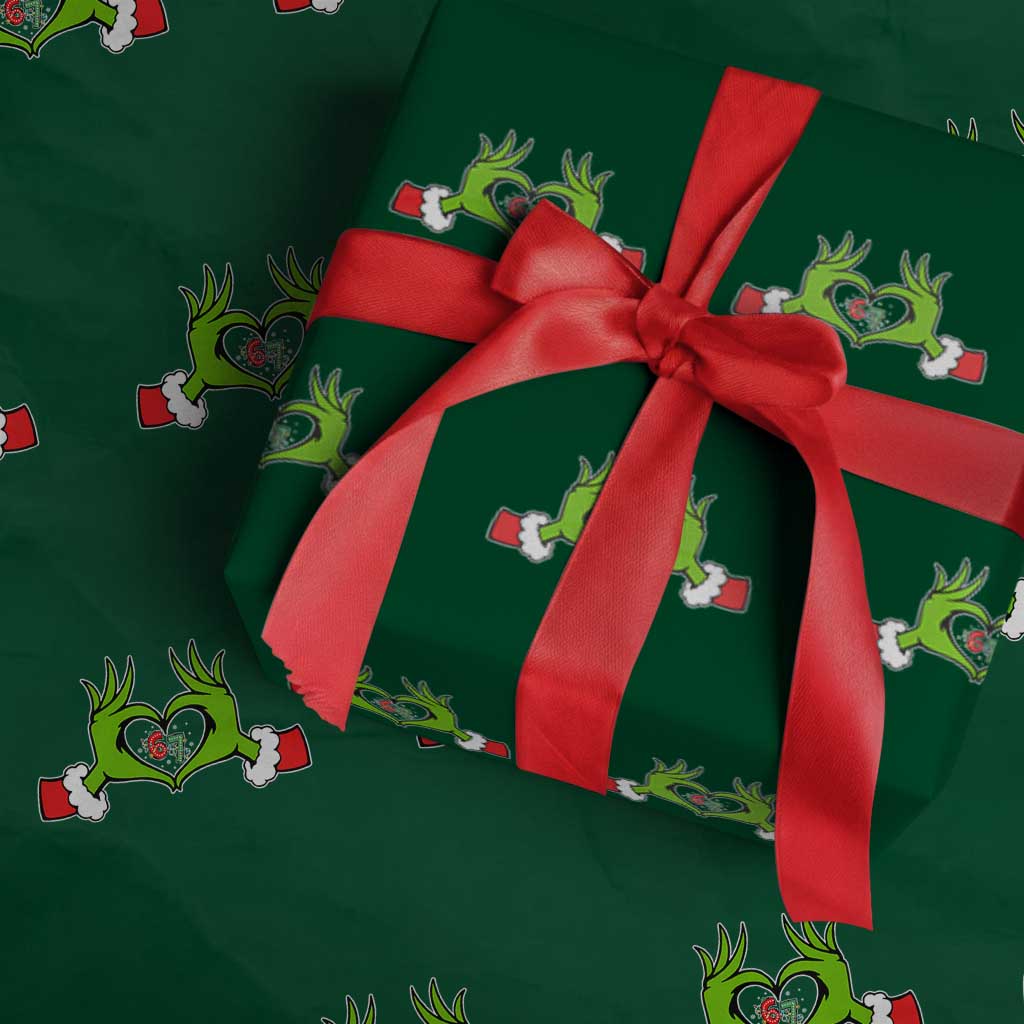 Funny Six Seven Christmas 67 Meme Gen Alpha Elf Heart Hands Wrapping Paper Roll - Wonder Print Shop