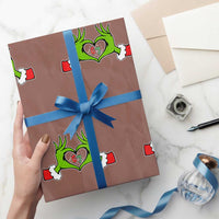 Funny Six Seven Christmas 67 Meme Gen Alpha Elf Heart Hands Wrapping Paper Roll - Wonder Print Shop