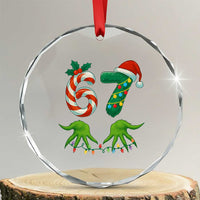 Funny Six Seven Christmas 67 Meme Gen Alpha Slang Elf Hands Crystal Glass Ornament - Wonder Print Shop