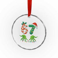 Funny Six Seven Christmas 67 Meme Gen Alpha Slang Elf Hands Crystal Glass Ornament - Wonder Print Shop