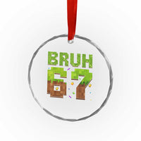 Funny Six Seven Crystal Glass Ornament 67 Meme 6 7 Boy Game Pixel Number - Wonder Print Shop