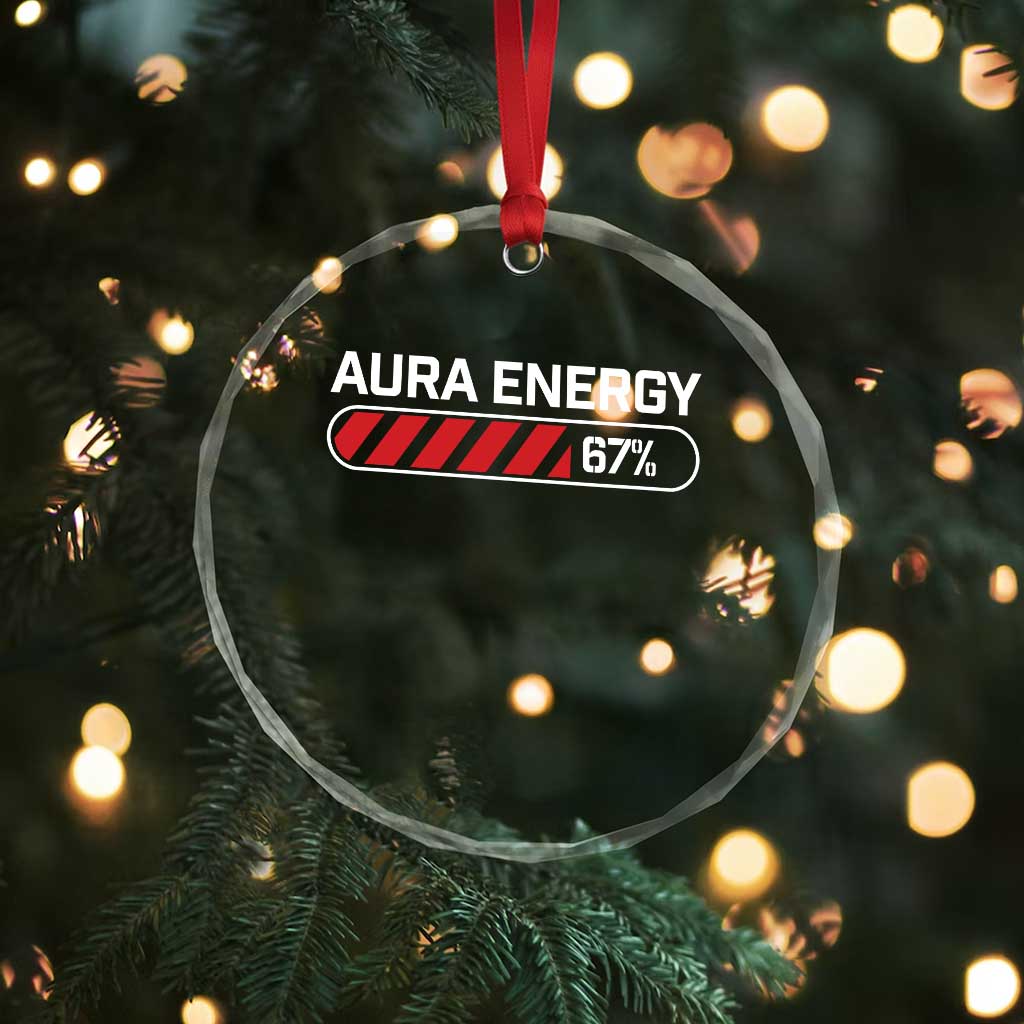 Funny Six Seven Crystal Glass Ornament Aura Energy at 67 Meme Gen Alpha Slang - Wonder Print Shop