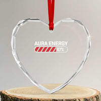 Funny Six Seven Heart Crystal Glass Ornament Aura Energy at 67 Meme Gen Alpha Slang - Wonder Print Shop