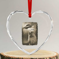 Funny Six Seven Heart Crystal Glass Ornament Screaming Groundhog UFO Meme