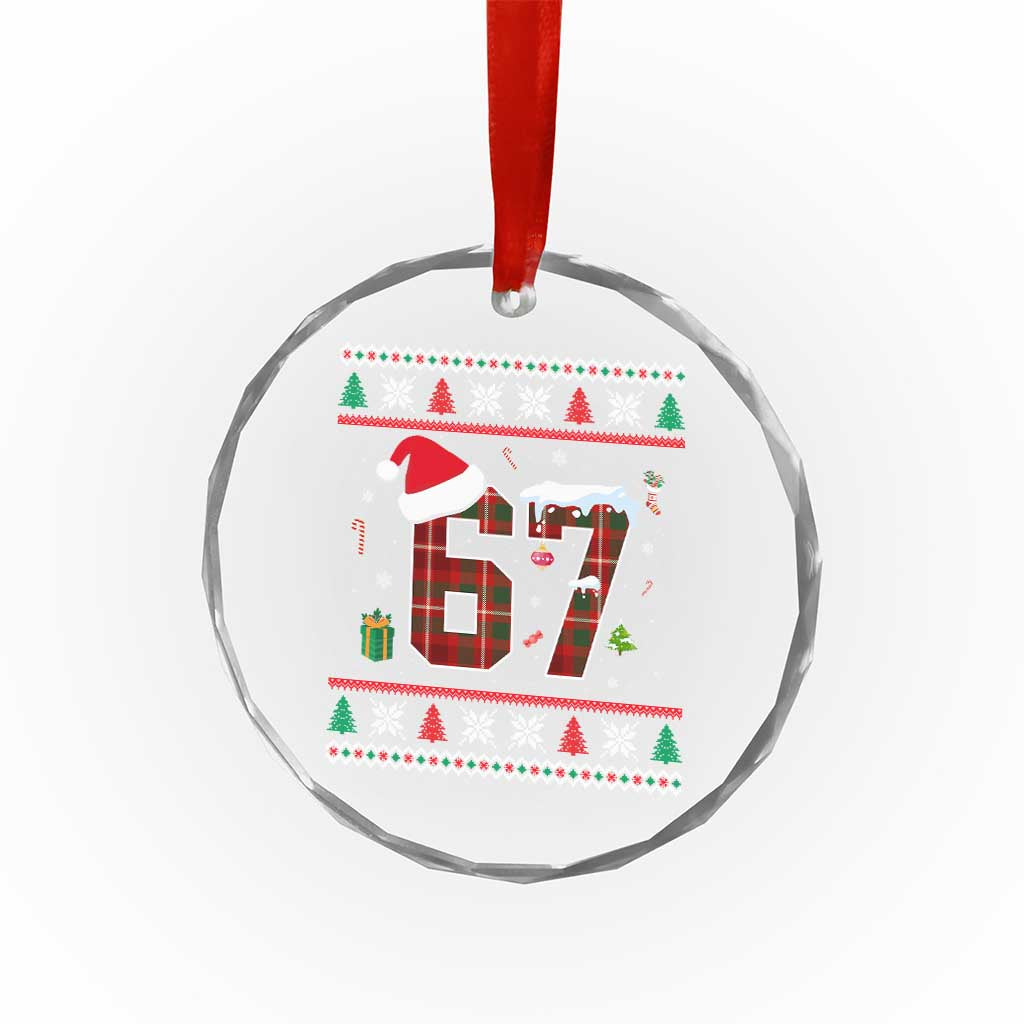 Funny Six Seven Meme Christmas Ugly Sweater Crystal Glass Ornament Trendy Tiktok Gift - Wonder Print Shop