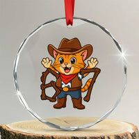 Funny Six Seven Meme Cowcat Crystal Glass Ornament Gen Alpha Slang Gift - Wonder Print Shop
