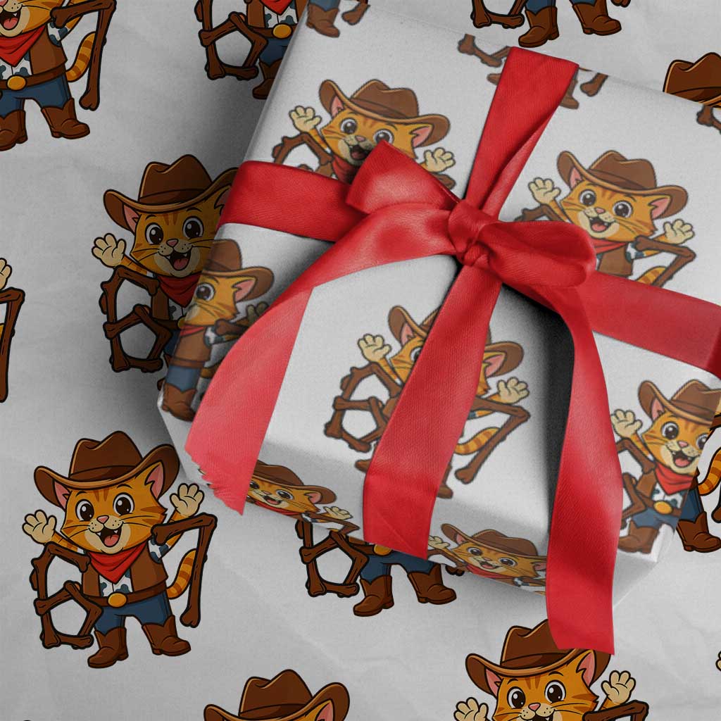 Funny Six Seven Meme Cowcat Wrapping Paper Roll Gen Alpha Slang Gift - Wonder Print Shop