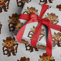 Funny Six Seven Meme Cowcat Wrapping Paper Roll Gen Alpha Slang Gift - Wonder Print Shop
