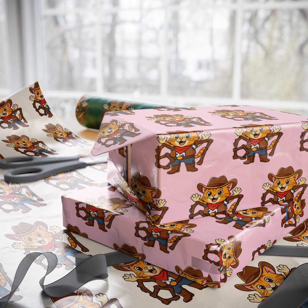 Funny Six Seven Meme Cowcat Wrapping Paper Roll Gen Alpha Slang Gift - Wonder Print Shop
