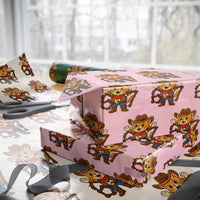 Funny Six Seven Meme Cowcat Wrapping Paper Roll Gen Alpha Slang Gift - Wonder Print Shop