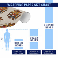 Funny Six Seven Meme Cowcat Wrapping Paper Roll Gen Alpha Slang Gift - Wonder Print Shop