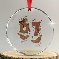 Funny Six Seven Meme Crystal Glass Ornament Black History Women Gift