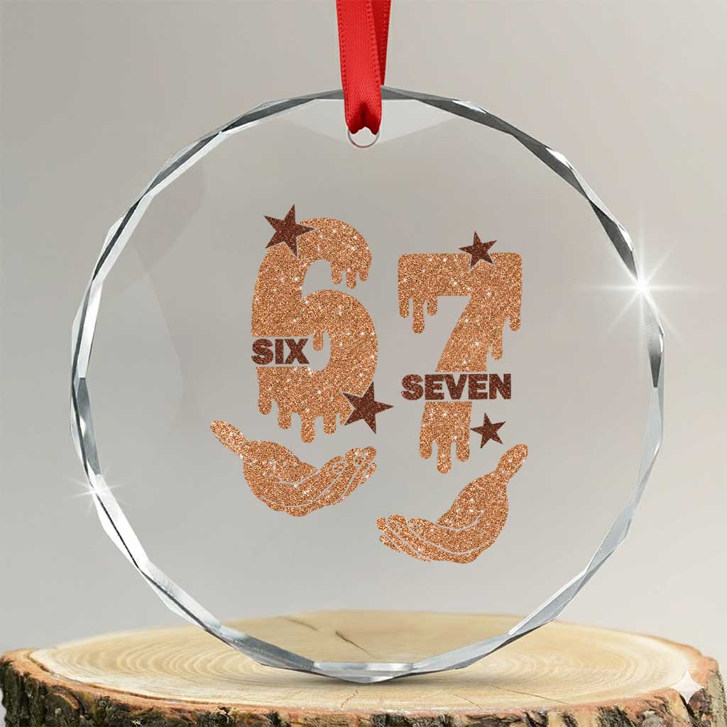Funny Six Seven Meme Crystal Glass Ornament Melanin Black History Month Gift - Wonder Print Shop