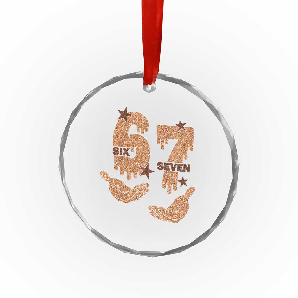 Funny Six Seven Meme Crystal Glass Ornament Melanin Black History Month Gift - Wonder Print Shop