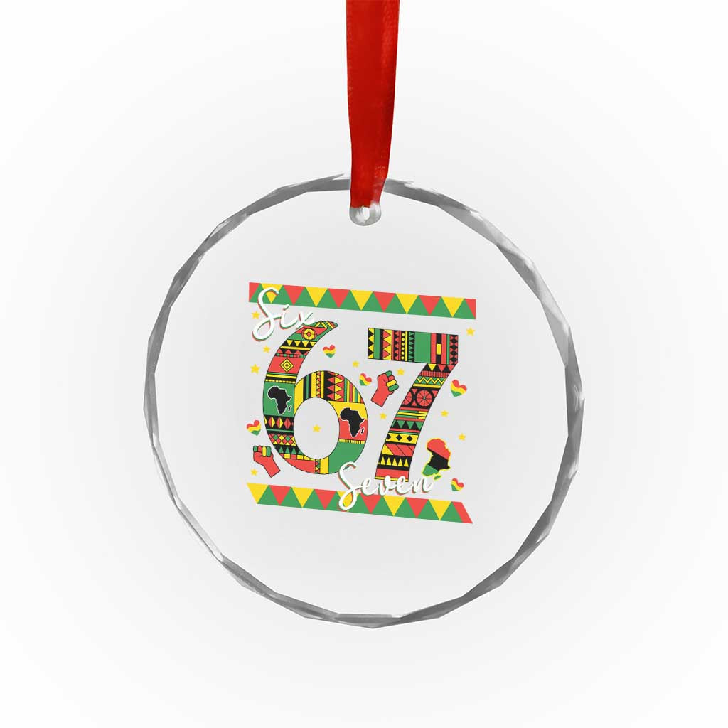 Funny Six Seven Meme Crystal Glass Ornament Pan African Culture Gift