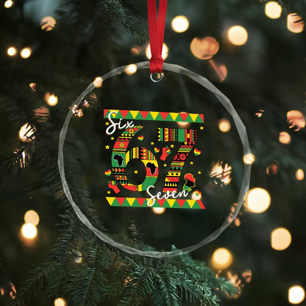 Funny Six Seven Meme Crystal Glass Ornament Pan African Culture Gift