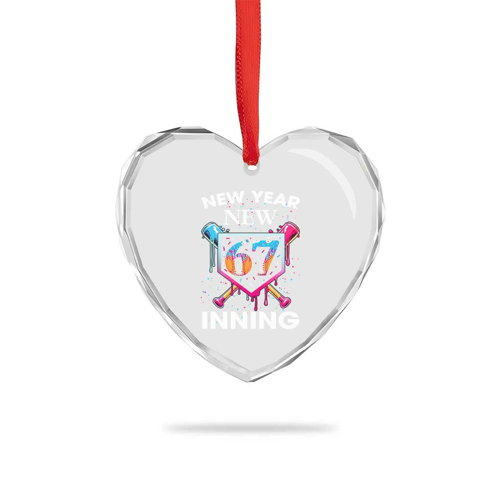 Funny Six Seven Meme Heart Crystal Glass Ornament 67 Number Sports American Football Ice Cream Drip - Wonder Print Shop