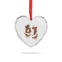 Funny Six Seven Meme Heart Crystal Glass Ornament Black History Women Gift