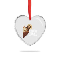 Funny Six Seven Meme Heart Crystal Glass Ornament I Saw That 67 Times - Wonder Print Shop