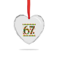 Funny Six Seven Meme Heart Crystal Glass Ornament Pan African Culture Gift
