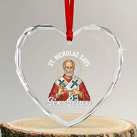 Funny Six Seven Meme Heart Crystal Glass Ornament Saint Nicholas Says 67 Gen Alpha Slang - Wonder Print Shop