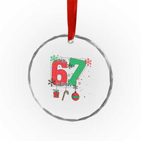 Funny Six Seven Meme Trendy TikTok Crystal Glass Ornament Christmas Gift - Wonder Print Shop