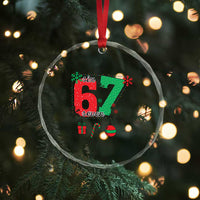 Funny Six Seven Meme Trendy TikTok Crystal Glass Ornament Christmas Gift - Wonder Print Shop