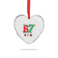 Funny Six Seven Meme Trendy TikTok Heart Crystal Glass Ornament Christmas Gift - Wonder Print Shop