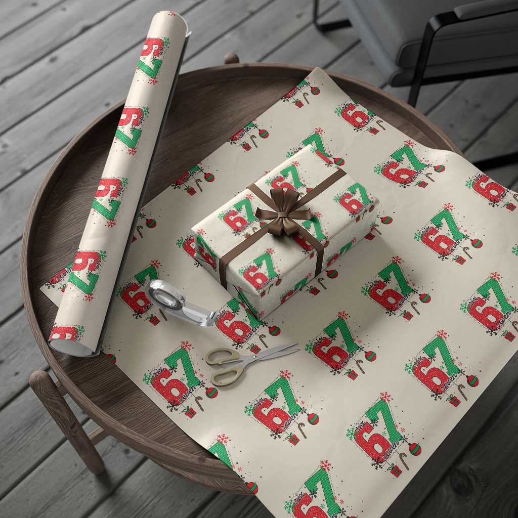 Funny Six Seven Meme Trendy TikTok Wrapping Paper Roll Christmas Gift - Wonder Print Shop