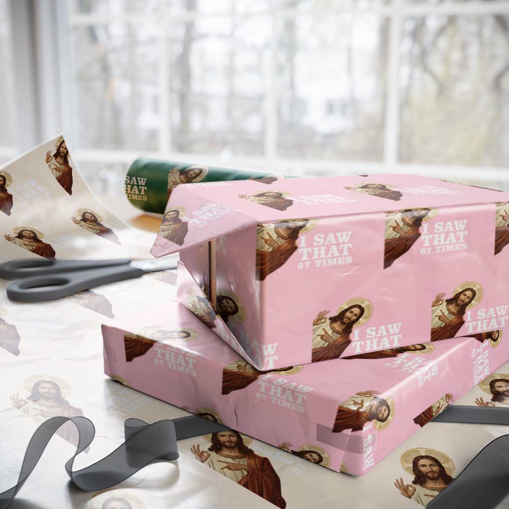 Funny Six Seven Meme Wrapping Paper Roll I Saw That 67 Times - Wonder Print Shop
