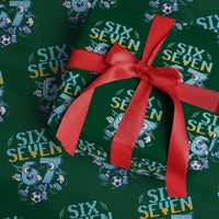 Funny Six Seven Pixel Playing Soccer Wrapping Paper Roll Gen Z Alpha Gift
