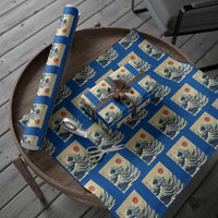 Funny Six Seven Surfing Wrapping Paper Roll The Great Wave Kanagawa Japanese 67 Brainrot Meme