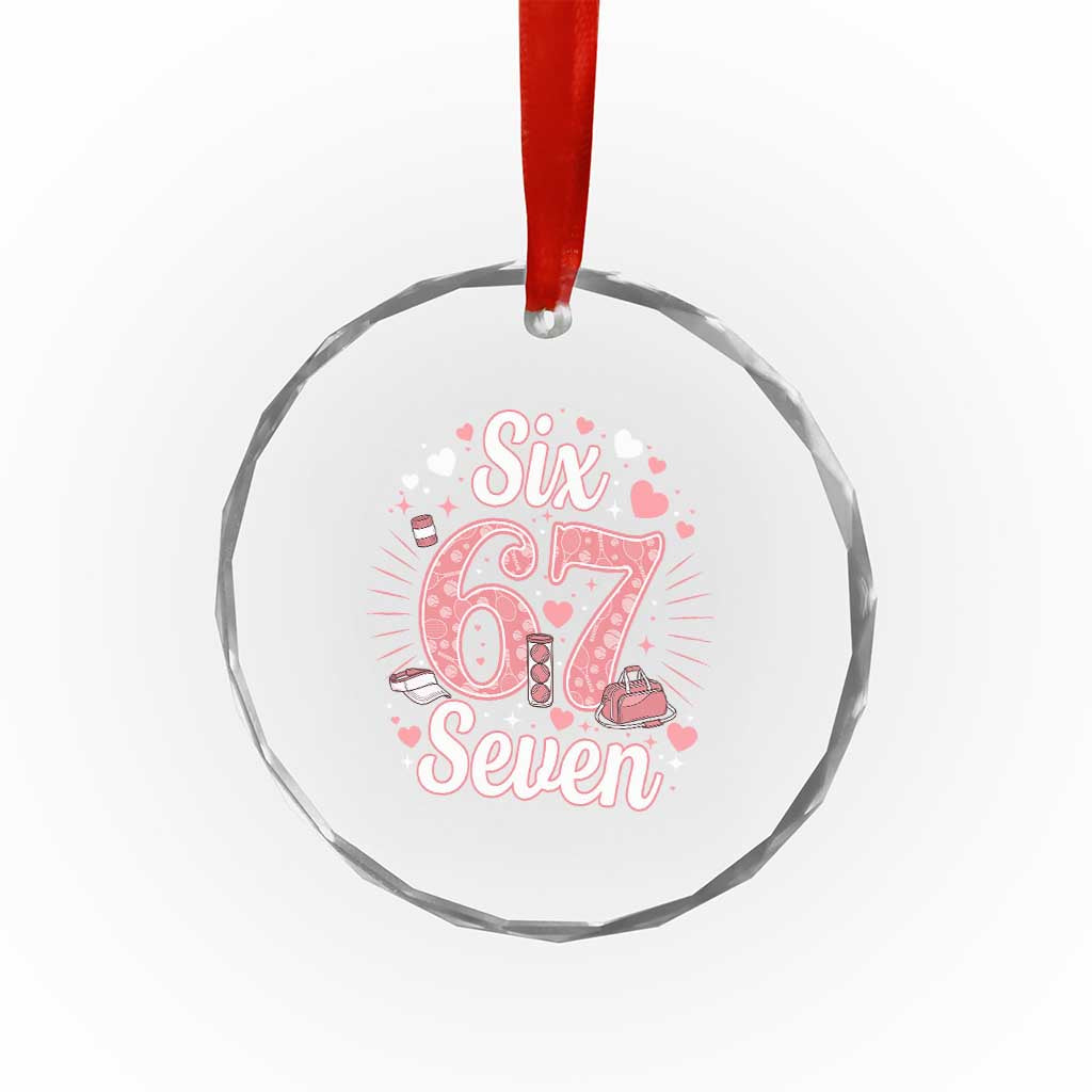 Funny Six Seven Tennis Meme Crystal Glass Ornament Gen Z Valentine - Wonder Print Shop