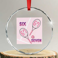 Funny Six Seven Tennis Meme Crystal Glass Ornament Valentine For Women - Wonder Print Shop