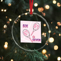 Funny Six Seven Tennis Meme Crystal Glass Ornament Valentine For Women - Wonder Print Shop