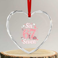 Funny Six Seven Tennis Meme Heart Crystal Glass Ornament Gen Z Valentine - Wonder Print Shop