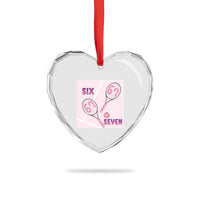 Funny Six Seven Tennis Meme Heart Crystal Glass Ornament Valentine For Women - Wonder Print Shop