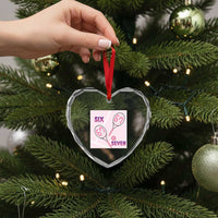 Funny Six Seven Tennis Meme Heart Crystal Glass Ornament Valentine For Women - Wonder Print Shop
