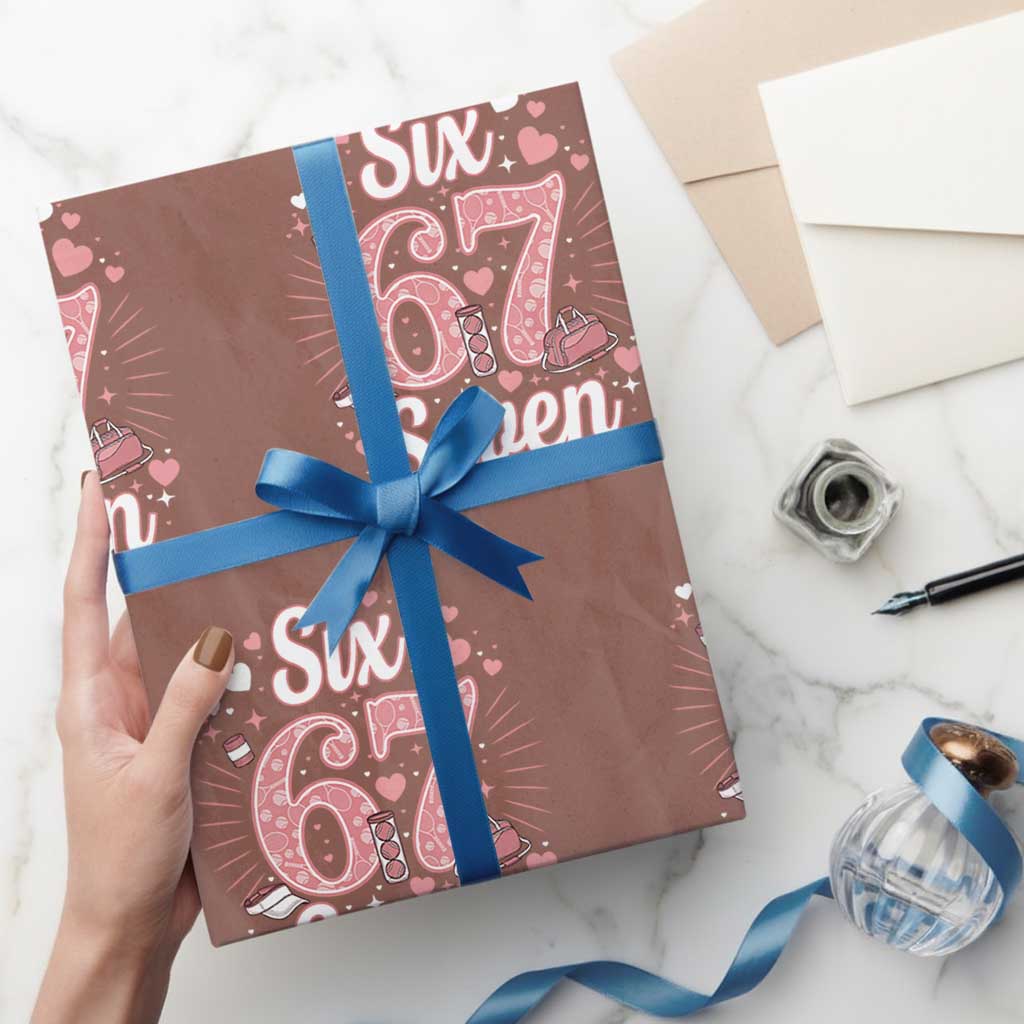 Funny Six Seven Tennis Meme Wrapping Paper Roll Gen Z Valentine - Wonder Print Shop