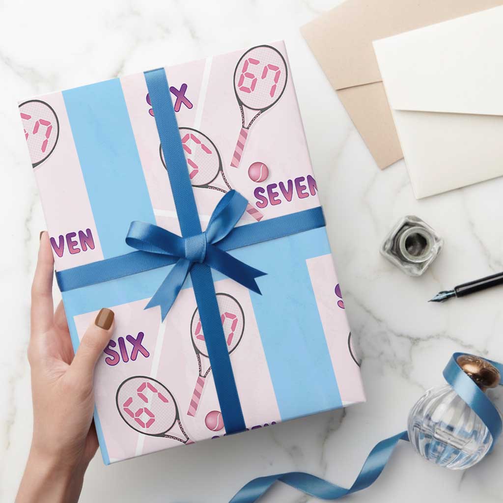 Funny Six Seven Tennis Meme Wrapping Paper Roll Valentine For Women - Wonder Print Shop