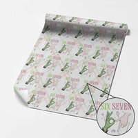 Funny Six Seven Witch Pink And Green Broomstick Magic Wand Wrapping Paper Roll - Wonder Print Shop