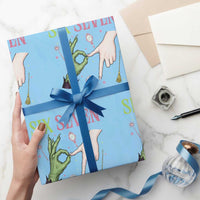 Funny Six Seven Witch Pink And Green Broomstick Magic Wand Wrapping Paper Roll - Wonder Print Shop