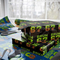 Funny Six Seven Wrapping Paper Roll 67 Meme 6 7 Boy Game Pixel Number - Wonder Print Shop